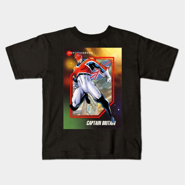 British Superhero Kids T-Shirt by Psychosis Media